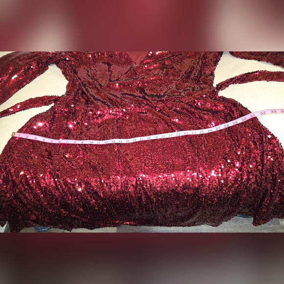Sparkling Kate & Mallory 2x Red Sequin Dress - Picture 11 of 14
